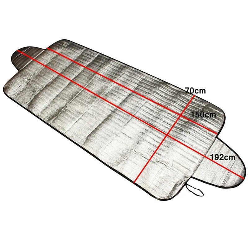 Samochód śnieg Ice Protector szyba przednia samochodowa parasol przeciwsłoneczny przednia tylna szyba pokrywa na bloki Visor zewnętrzne akcesoria samochodowe 150x70cm