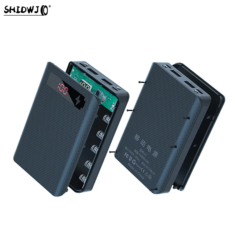 1pcs Charger Detachable DIY Shell 5*18650 Battery Power Bank Case 10W Dual USB Holder Battery Storage Box
