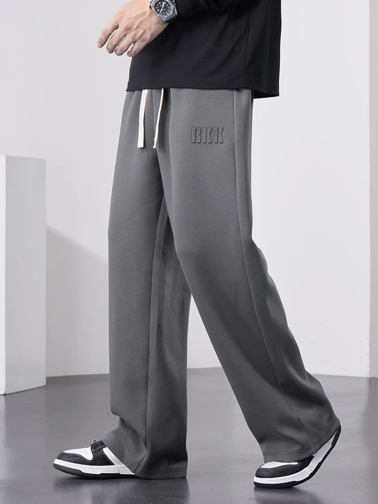 Men's Straight Sweatpants Drawstring Baggy Wide Leg Pants Fashion Letter Casual Trousers Streetwear Male Clothing Plus Size 8XL 4