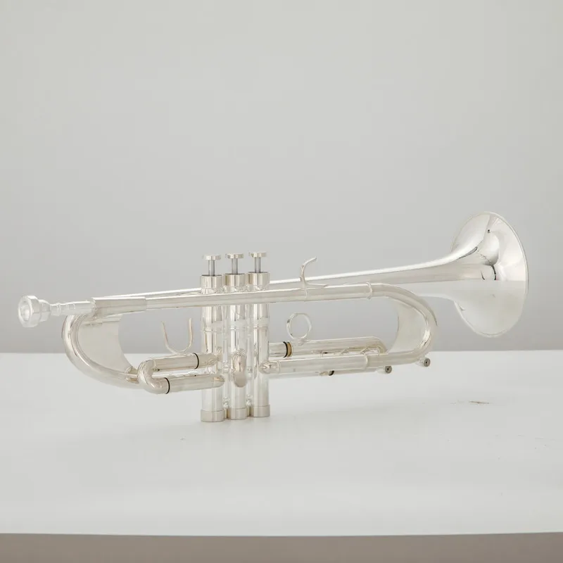 Hot Sell TR-600 Trumpet B Flat Silver Plated Professional Trumpet Musical Instruments with Case