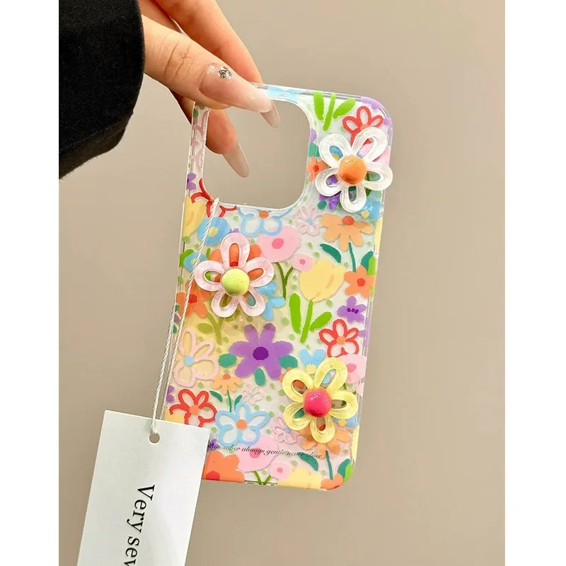 รูปสินค้า เคส 3D ดอกไม้ สวยหรู ใส่ได้ทุกรุ่น iPhone