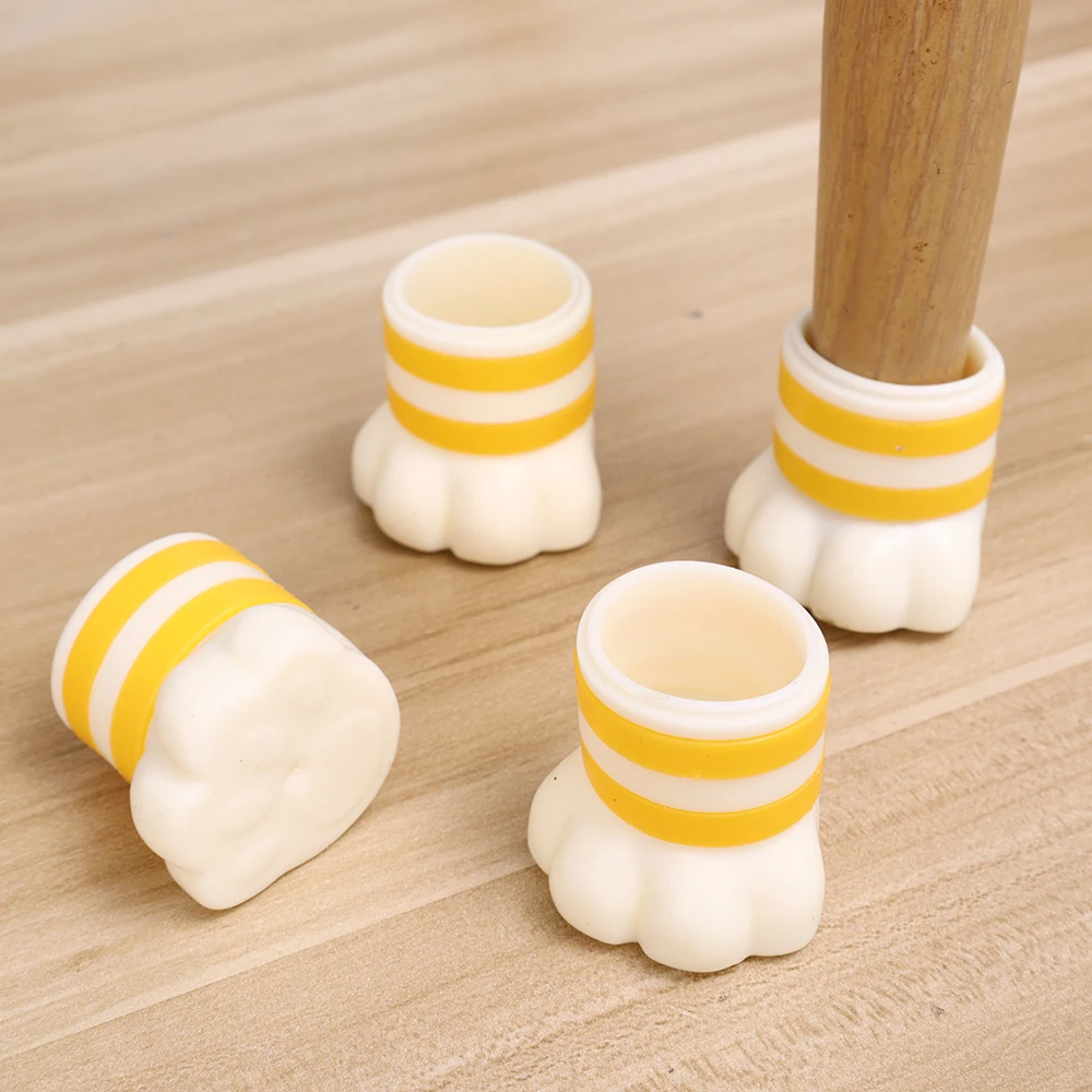 Cartoon Cat Claw Chair Feet Protector Cover Silicone Non-slip Furniture Table Foot Covers Floor Protection