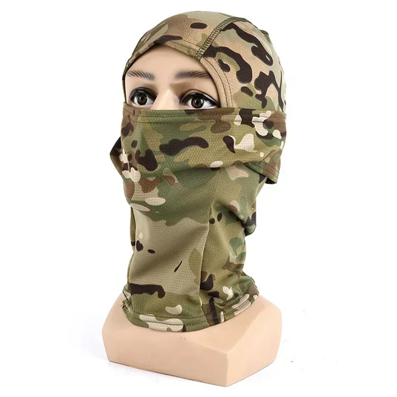 Tactical Camouflage Balaclava Full Face Dustproof Mask Wargame CP Military Hat Hunting Cycling Army Multicam Bandana Neck Gaiter