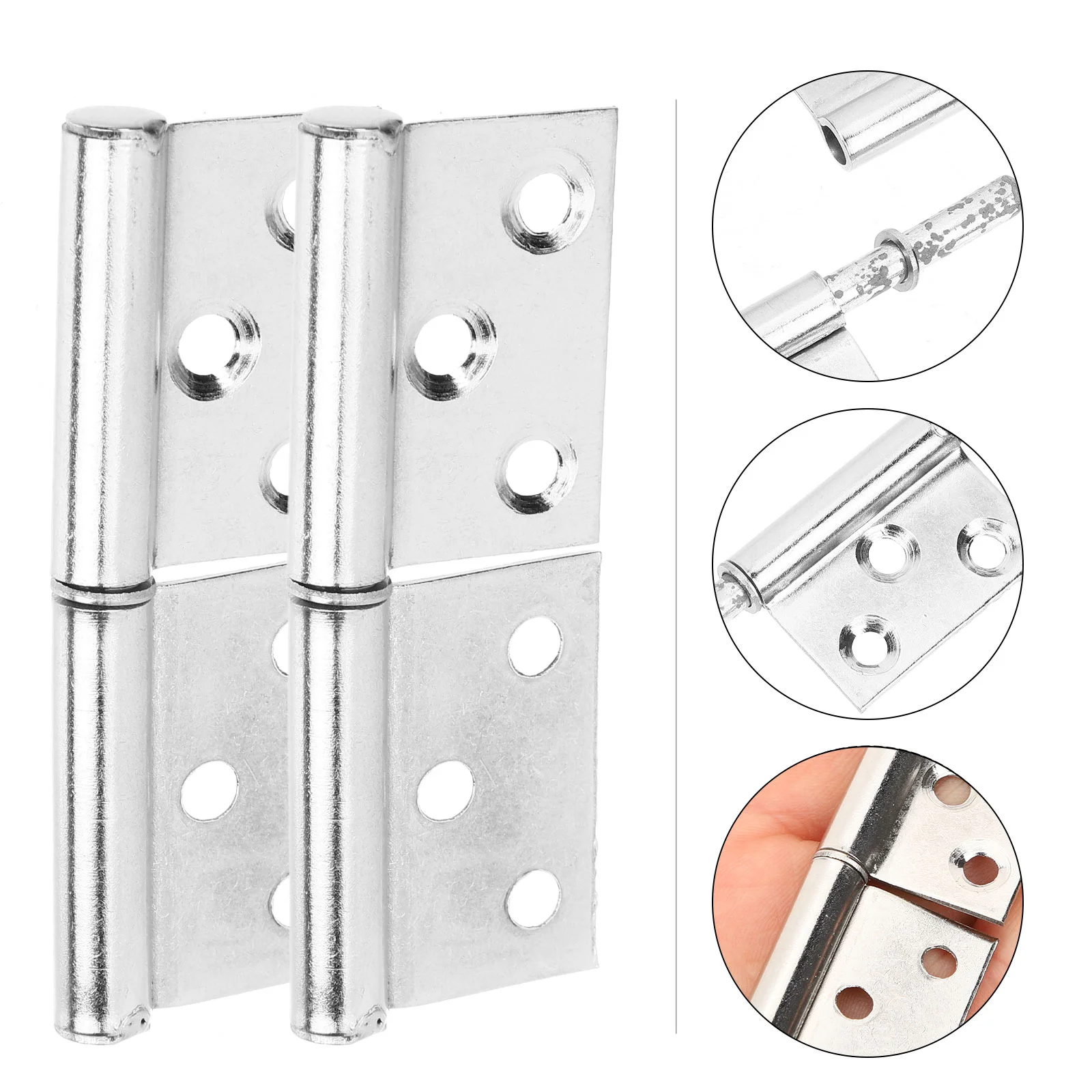 

12 Pcs Hinges for Cabinet Doors Detachable Slip Joint Flag Heavy Duty Stainless Steel Bifold Shutter Mini