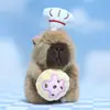 12pcs/lot cute 12cm animal Capybara French fries Plush TOys Keyring  hamburger Capibara pufferfish Dolls Pendants GIfts 4