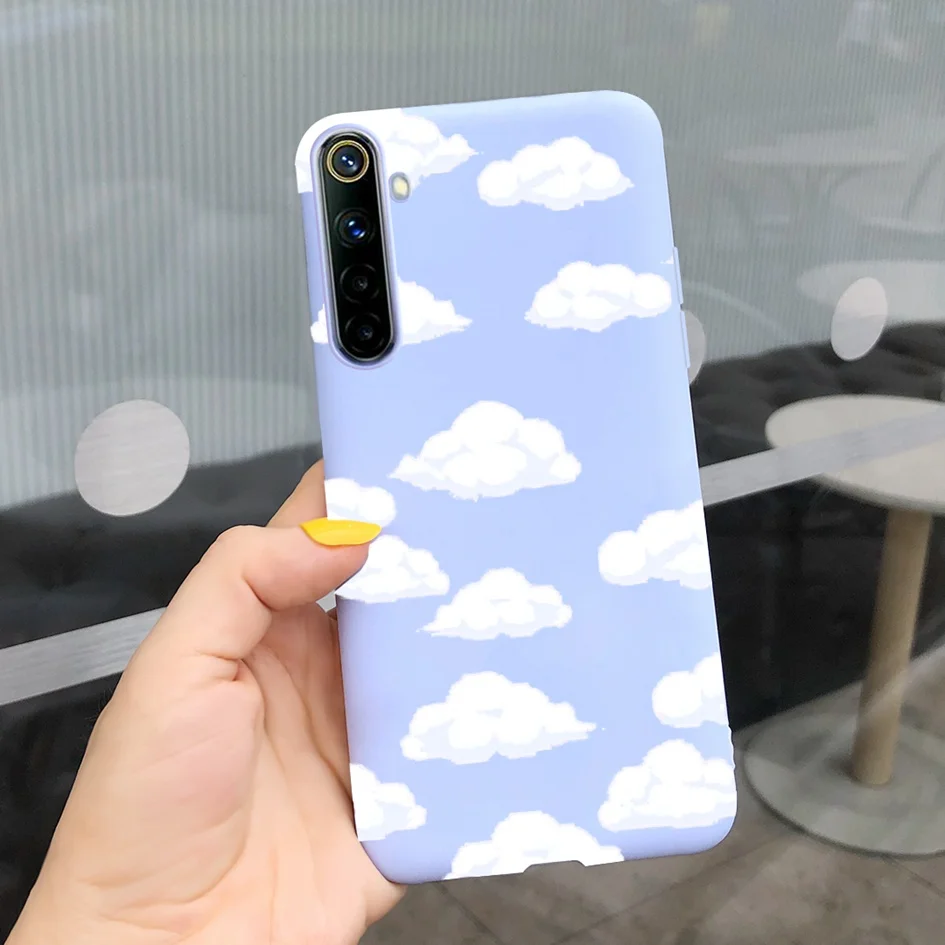 mobile pouch waterproof For Realme 6 6 Pro Case Cute Milk Cow Flower Patterns Soft Back Cover For OPPO Realme 6 6S 6Pro RMX2061 Coque Funda Realme6 Capa iphone waterproof bag