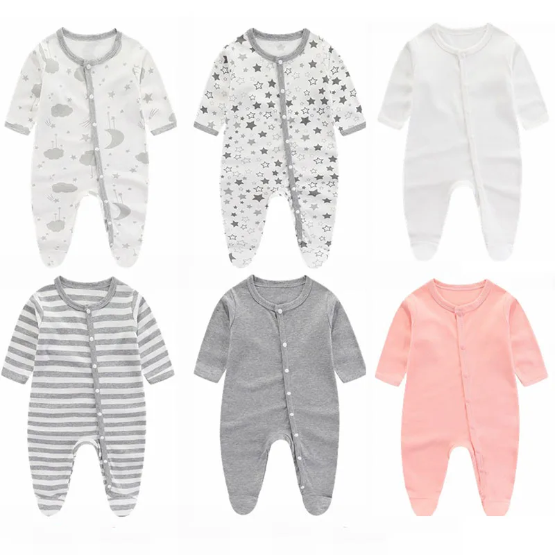 

Newborn Baby Footed Pajamas Clothes Baby Girls Boys Romper Long Sleeve Infant Jumpsuit Cotton 3 6 9 Months Baby Onesies Clothes