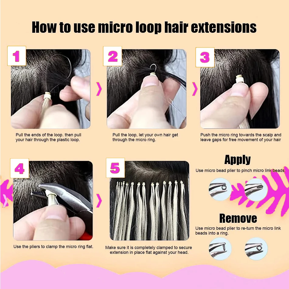 Micro Anello Remy Loop Indiano 14""-24"" 1g 7A* Doppio Disegno - Foto 3