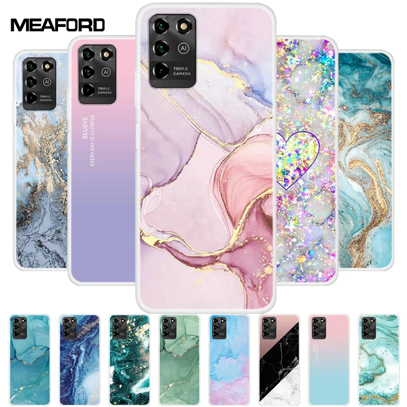Marble Soft TPU Silicone Clear Phone Case - Transparent Back Cover