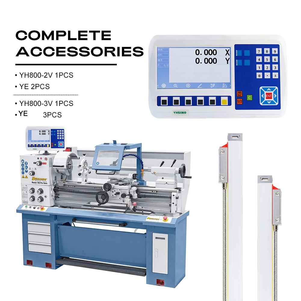 Big LCD Dro Digital Readout Kit Display Set Linear Optical Scale 100 to 1000MM for Lathe CNC Mill Machines