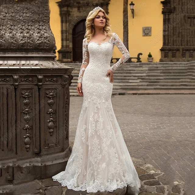 Cheap Wedding Dresses Aliexpress Sweetheart Long Sleeve Wedding