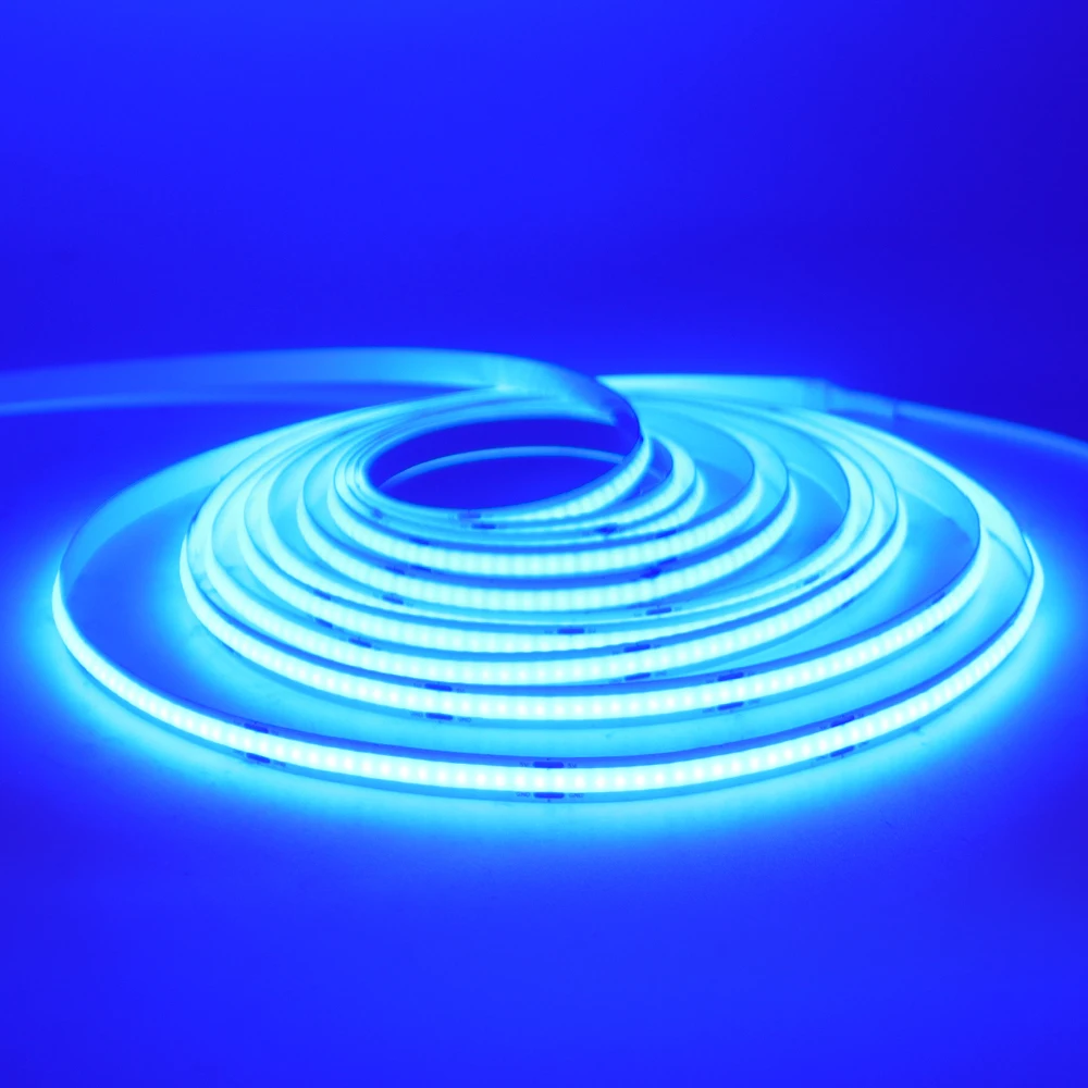 Battery-Powered Flexible COB LED Strip Light - 5V, 320 LEDs/m, Multi-Color Options