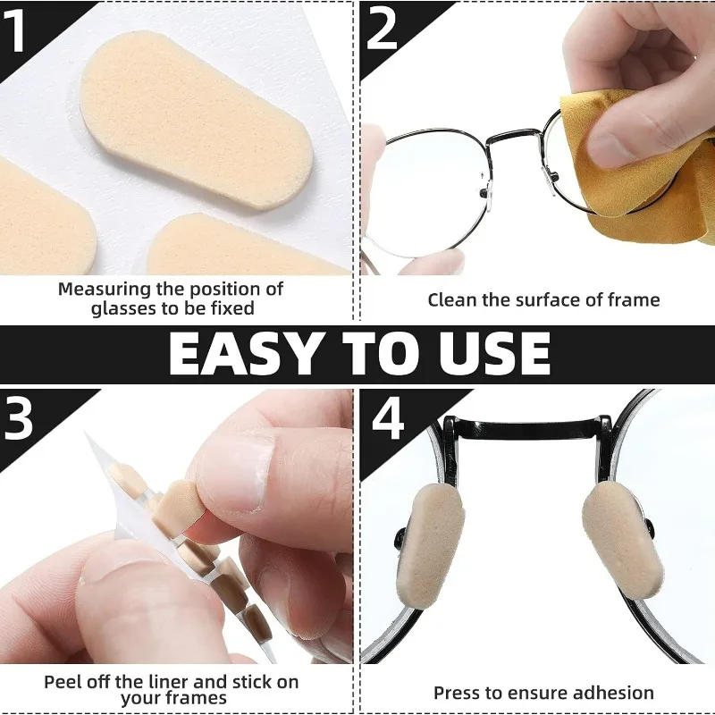 Non-slip Nose Pad Stickers EVA Eyeglasses Nasal Bridge Paster Glasses Adhesive Decompression Nose Pads Patch Eyewear Accessories