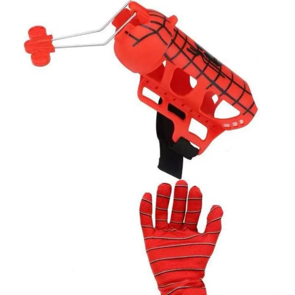 

Plastic Spider Glove Toys Cartoon Cosplay Spider Plastic Glove Wrist Launcher Set Toy For Boys Gift
