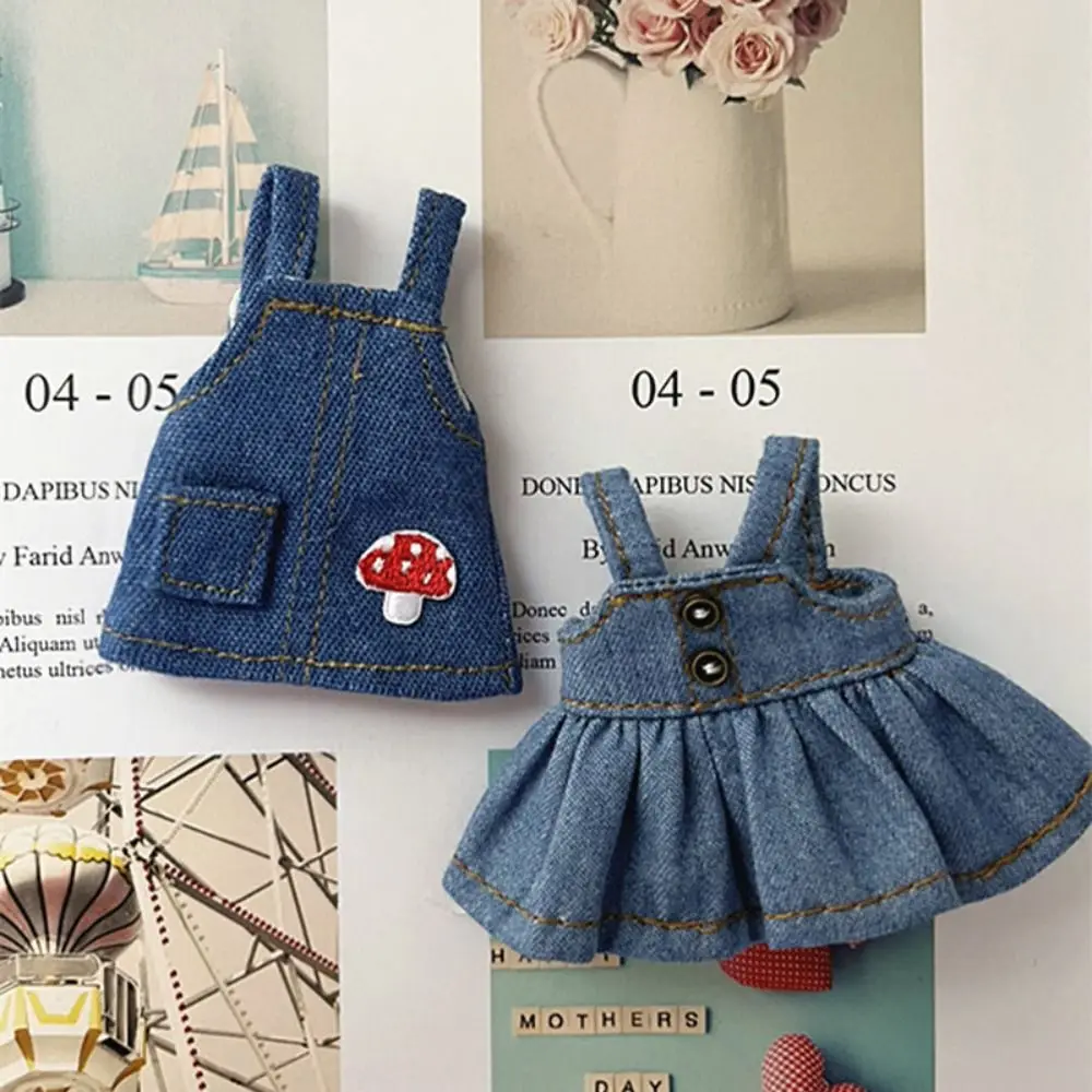 

1/12 BJD Dolls Clothes Girl DIY Toys OB11 Doll Jean Dress Sweater Strap Pants Strap Skirt Children Gift