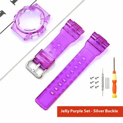Transparent TPU Resin Sport Strap and Case (Purple)