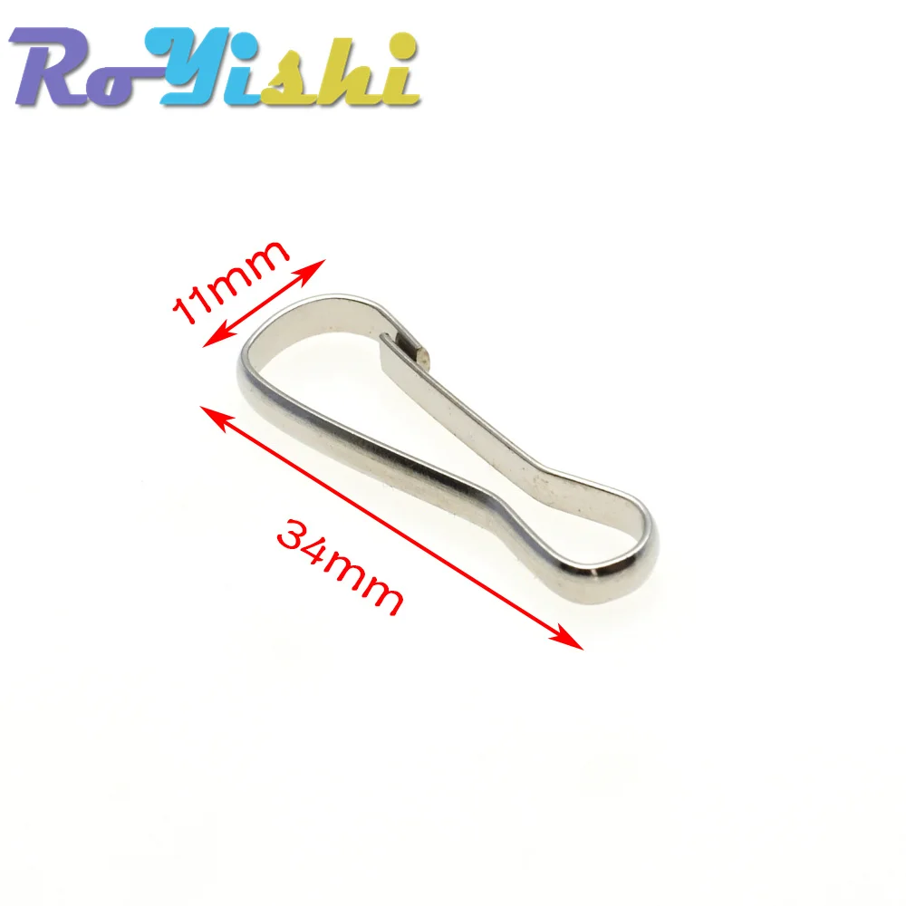 25 teile/paket Multi-Size-Metall Geldbörse Reiß verschluss zieht Schnapp feder Haken Paracord Lan yards Lariat Telefonkarte ID Abzeichen halter – Detail 7