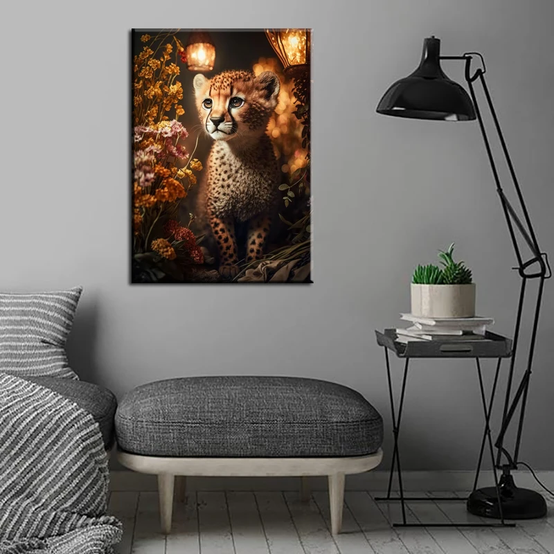 Digital Animal Canvas Wall Arts Poster Painting Apes Taking A Selfie Rembrandt Cat Beautiful Lioness Hiding Home Decor Murale