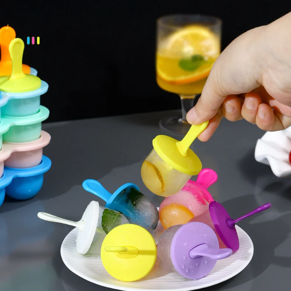 Popsicle Mold Creative Popsicle Mold Plastic Ice Cream Ice Cube Box 1pc Household Safe