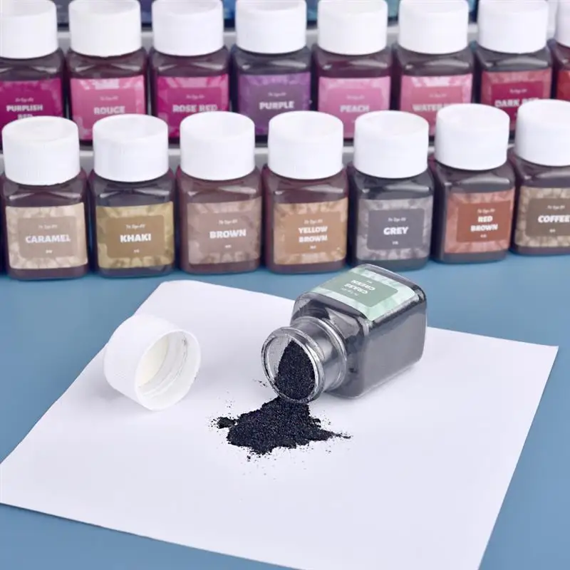 30/50 ml 24 Farben Stoff-Batikpulver, alte Kleidung, renovierte Pigmente, Farbwechsel kostenlos für Baumwoll-Nylon-Kleidung, Batikfärben – Detail 7