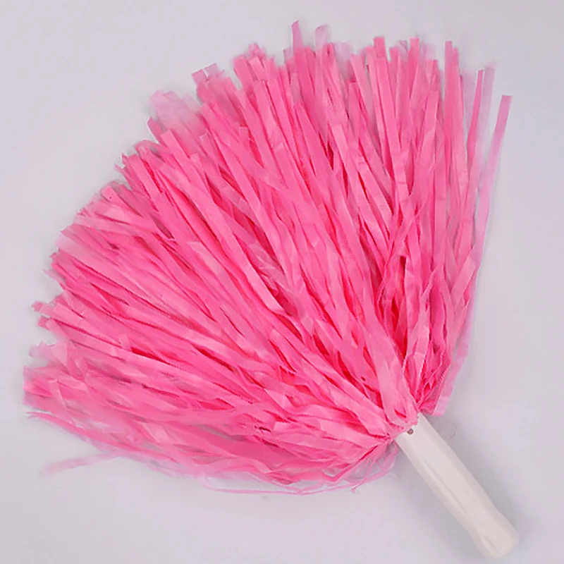 Cheerleading Flower Ball With Handle Dance Sports Match Wrist Corsage Vocal Concert Decor Cheer Squad Multicolor Pompom 1pcs