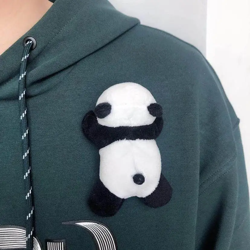 1 Pcs Cartoon Panda Brooch Cute Panda Plush Brooch Backpack Decoration Brooch Panda Pendant Girl's Small Gift Brooch Accessory