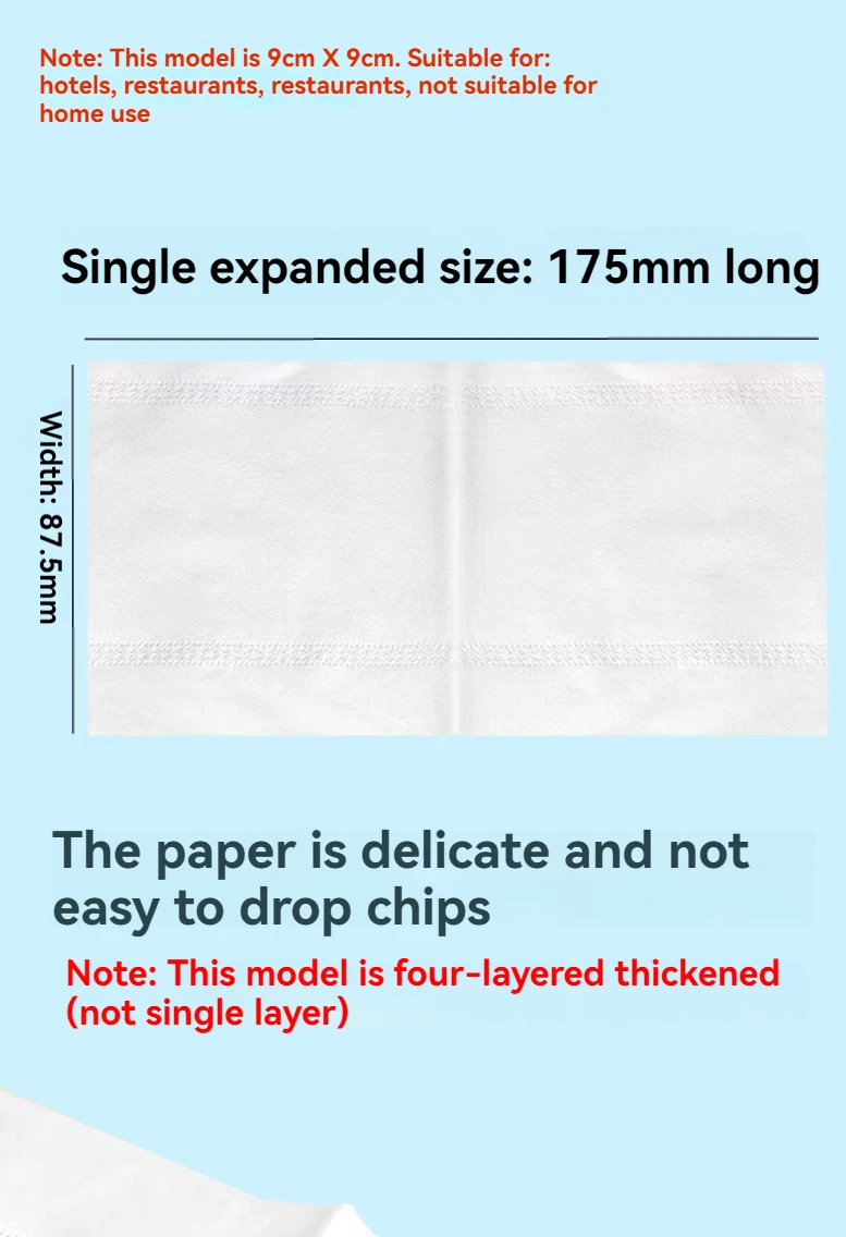 Facial tissue paper 10 packs 600 sheets 4-layer mini cloth face toilet napkin