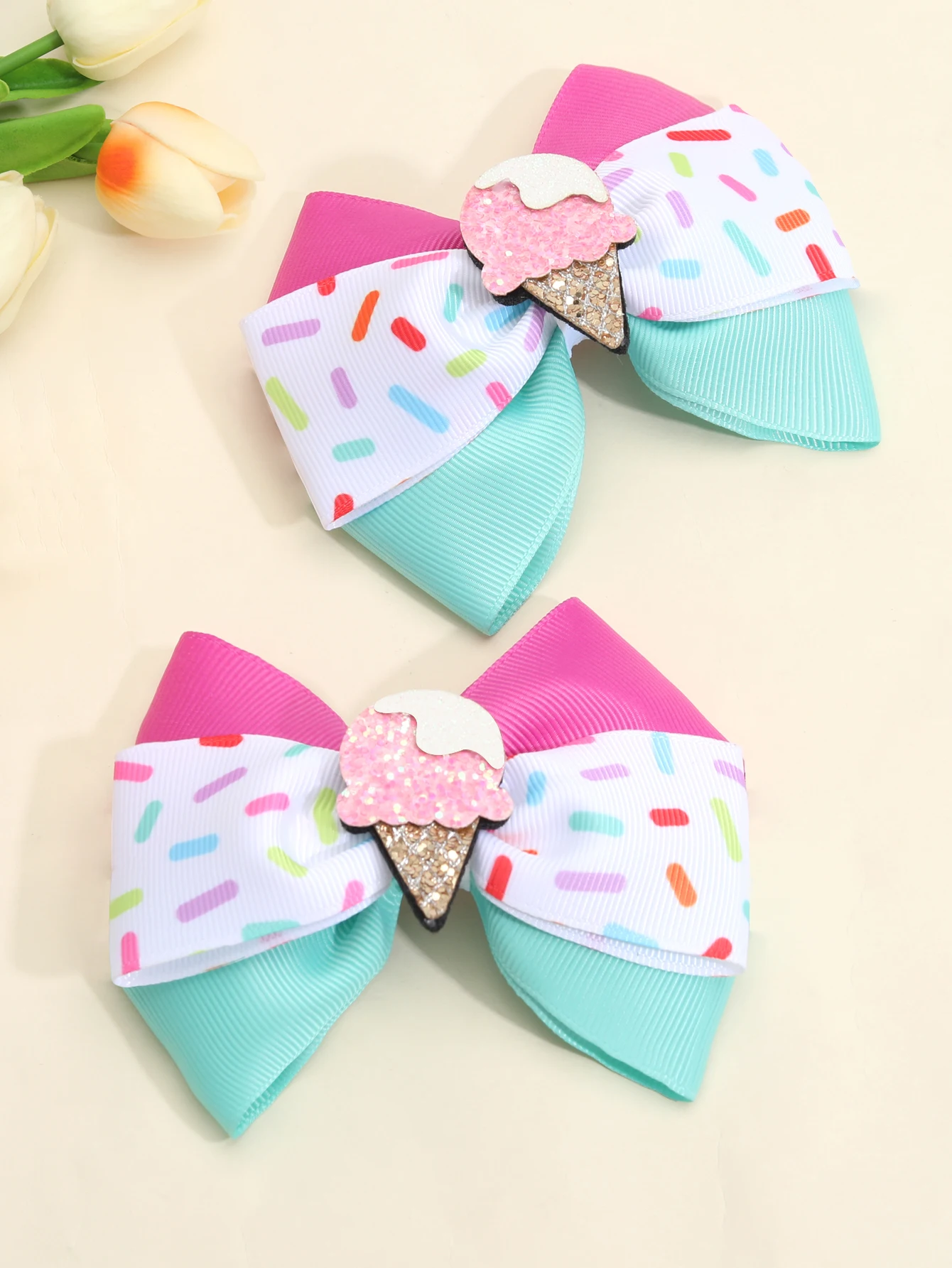 ⓝⓔⓦ【アイスクリーム】ベビーヘアクリップ キッズヘアクリップ