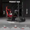 G923 Sim Cockpit, Red Seat, Fit Logitech/Thrust G25-920/T150/300, No Wheel/Pedal/Shift/Monitor,Racing Simulator Cockpit 5
