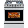 Freestanding Gas Range Stove 30 inch Gas Cooktop Stove 5.56 cu.ft. Large Convection Oven,4 Burners 42000BTU Heavy Duty 1