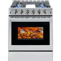 Freestanding Gas Range Stove 30 inch Gas Cooktop Stove 5.56 cu.ft. Large Convection Oven,4 Burners 42000BTU Heavy Duty 1