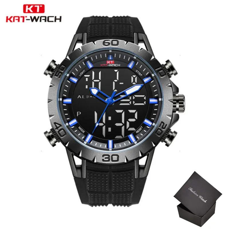 2022 KAT-Wash JPN Movement Sports Men Watches Top Brand Waterproof Military Wristwatch Mens Quartz Resin Male Clock Montre Homme 