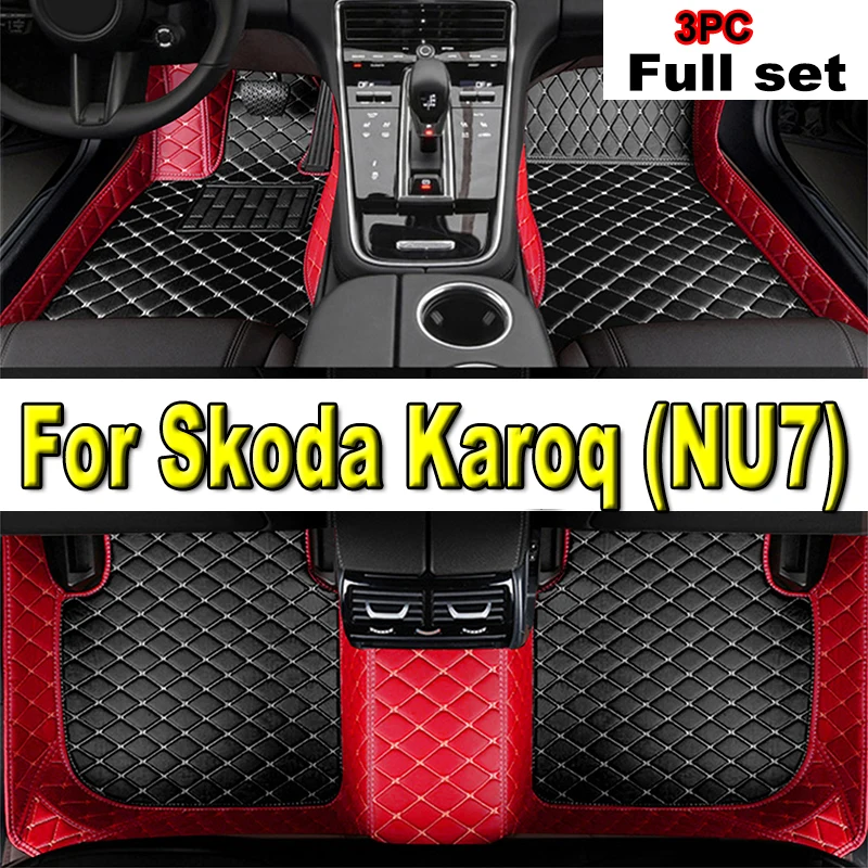 

Car Mats For Skoda Karoq NU7 2017~2022 Leather Floor Mat Auto Carpets Set Rugs Pad Interior Parts Car Accessories 2018 2019 2020