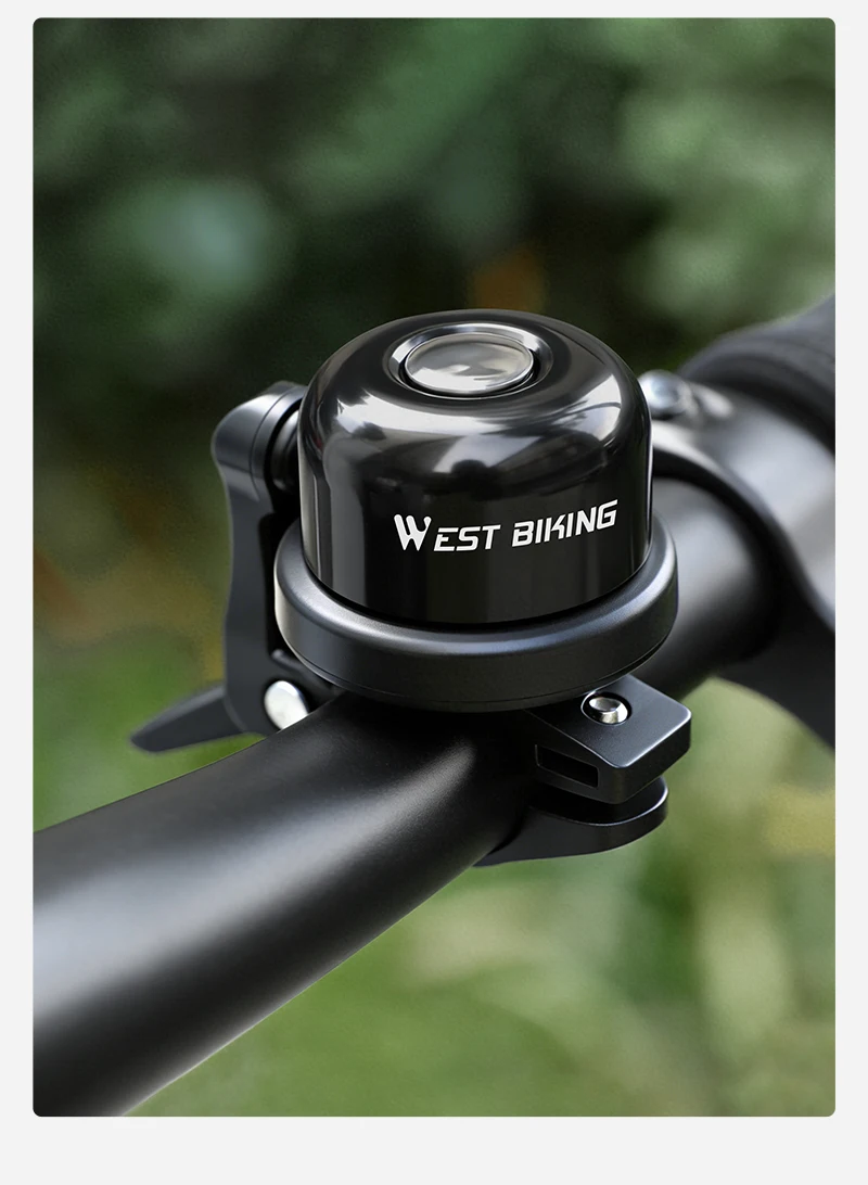 WEST BIKING Diebstahlsichere Fahrradklingel mit Integriertem AirTag-Halter, Klarer Lauter Klang, Kompakte Fahrradglocke für Mountainbike, Rennrad und Stadtfahrrad – Detail 16
