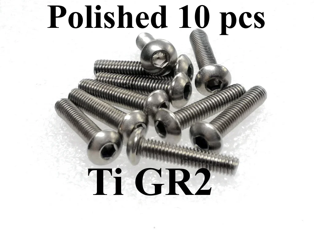 Hexagon Socket Head Bolt Hex Socket Screw Hexagon Socket Screw Hexagon Socket Head Screw ISO 7380 M4 Titanium screw M4x5 M4x6 M4x8 M4x10 M4x12 M4x14 M4x15 M4x16 M4x18 M4x20 M4x22 M4x25 M4x30 Button Head Hex 2.5 TiGR2