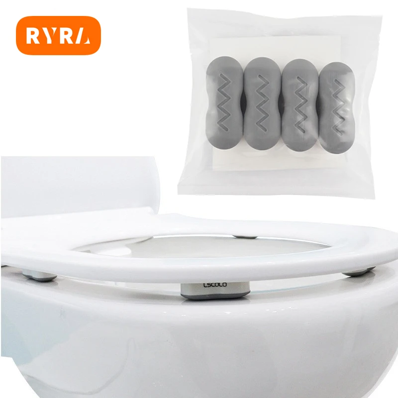 Toilet Seat Accessories 4Pcs Antislip Toilet Cover Gasket Bumper