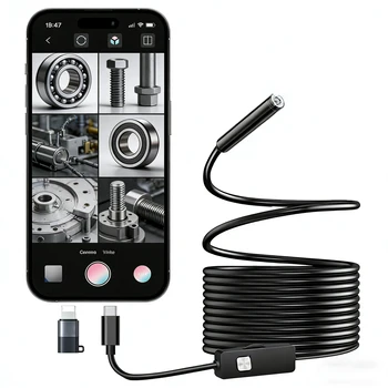 TYPE C Endoscope Camera 1920P HD Borescope with 8mm Inspection Camera for iOS Android Samsung 1