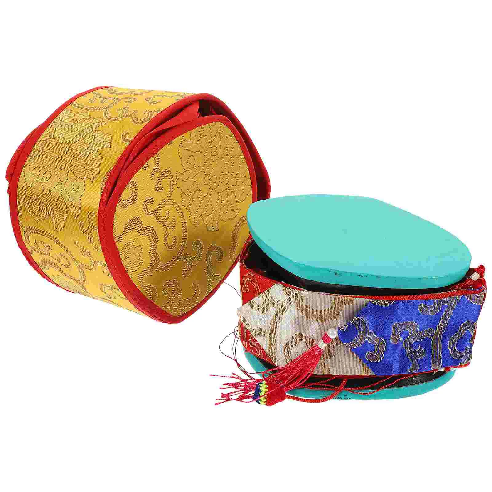 

Tibetan Hand Drum Set Sheepskin Drum Meditation Drum Sound Bowl with Bag for Meditation Yoga