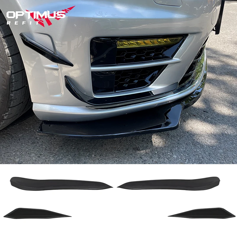 

Car Front Bumper Side Canards Bumper Lip Spoiler Trim For VW Golf MK7 RL MK7R e Accessories From 2014 to 2019Gloss Black