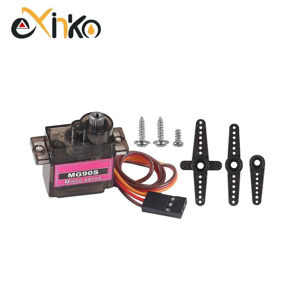 1-10pcs MG90S Servo All Metal Gear 9g SG90 Upgraded Version For Helicopter Plane Boat Car Trex 450 RC Robot 180/360 degree 4