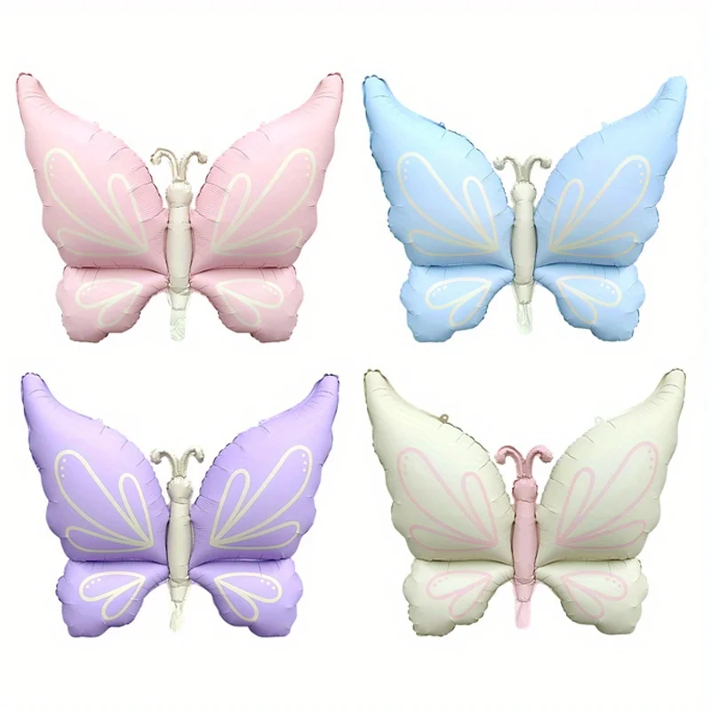 Butterfly Themed Pink, White, and Purple Party Balloon