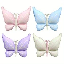 Butterfly Themed Pink, White, and Purple Party Balloon - Other (Iridescent)