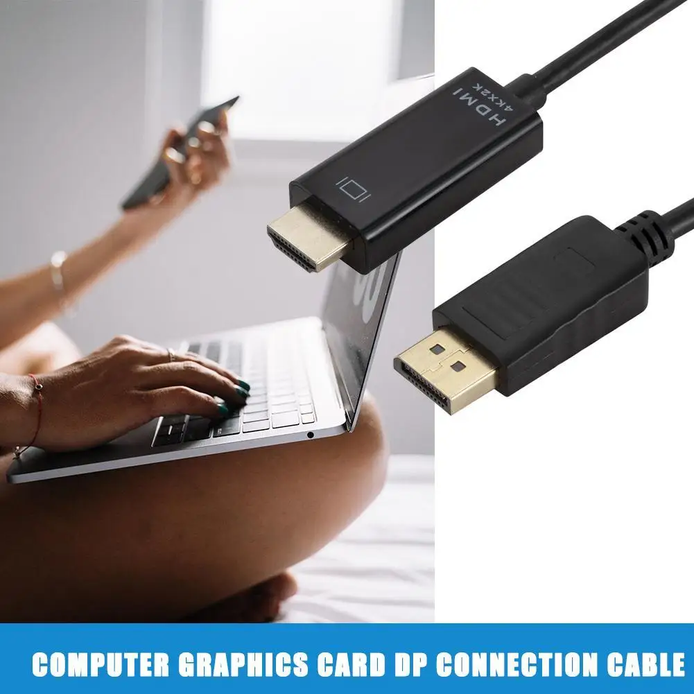 

Cable Adapter 4K Large DP To HD Adapter Cable 1.8m DP To HD HD Adapter Cable 1080p Computer Graphics Card DP Connection Cable