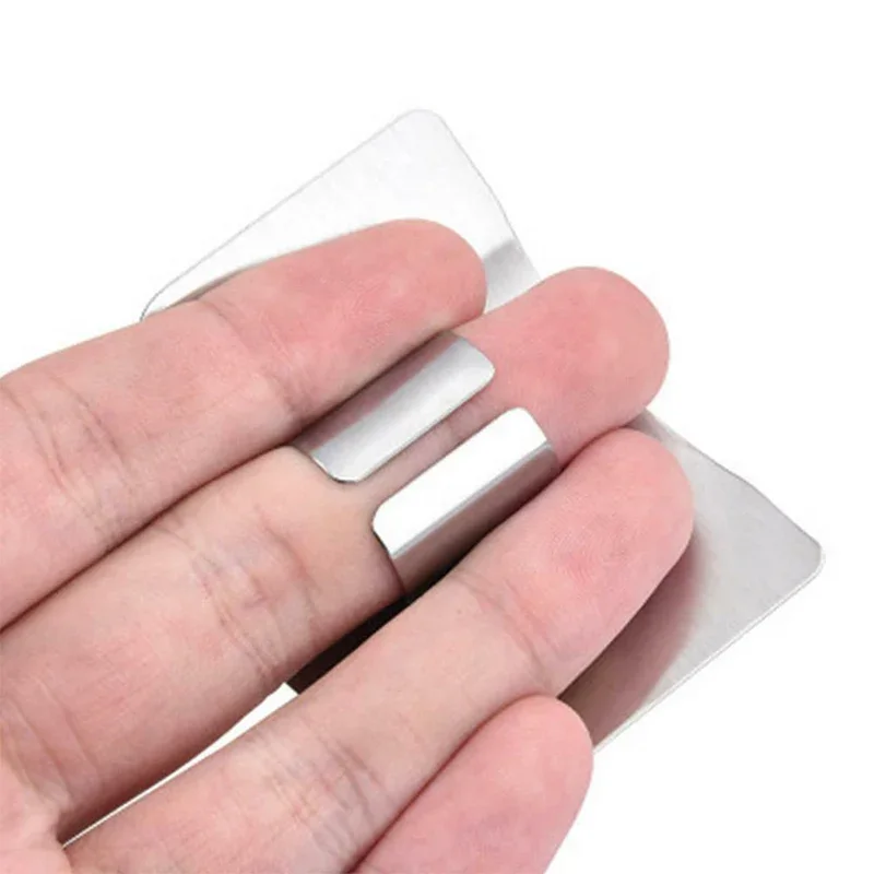 Stainless Steel Finger Guard Anti Hand Cut Protector Knife Blade Safe Vegetable Cutting Protection Kitchen Gadget Useful Tools