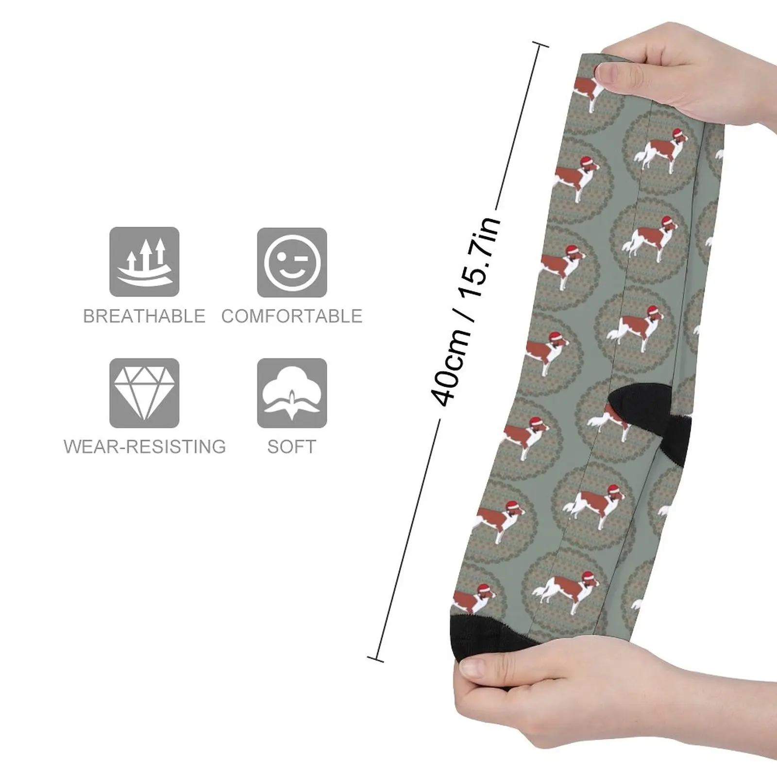 Christmas Card Kooiker Dog Socks socks Men's funny gifts stockings for men MEN FASHION