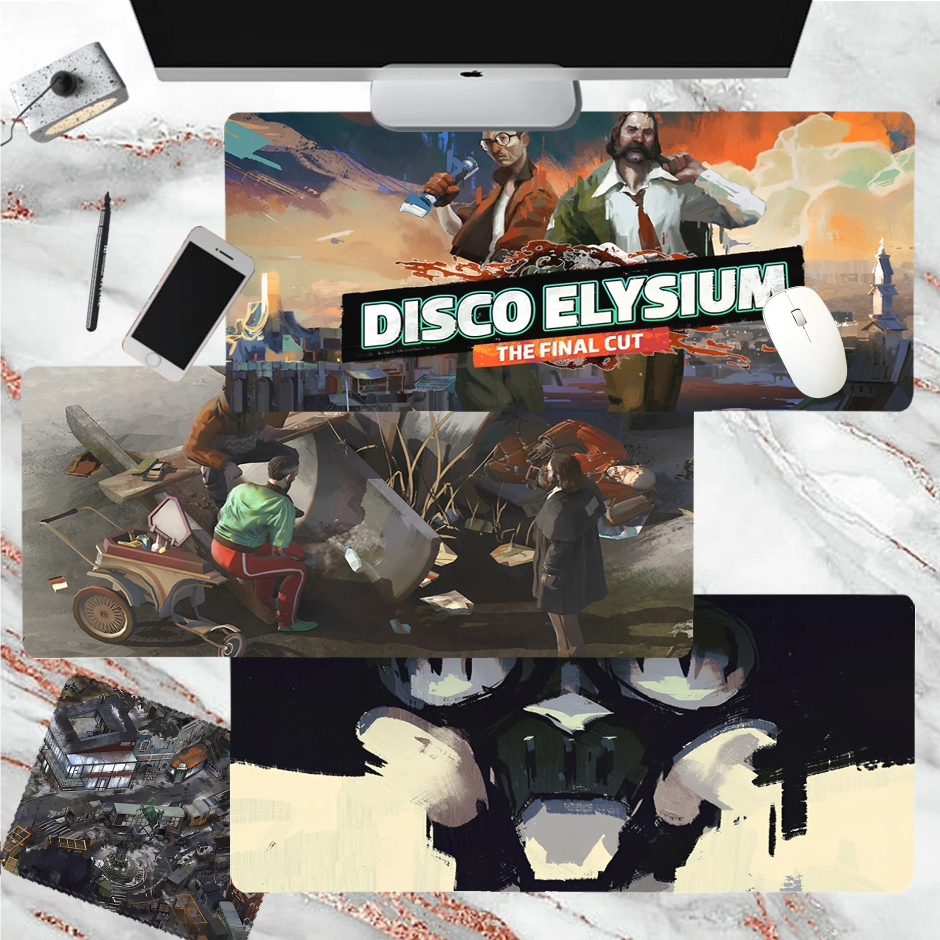 

Disco Elysium Mousepad girl pad Keyboards Mat Rubber Gaming mousepad Desk Mat Size for large Edge Locking Game Keyboard Pad