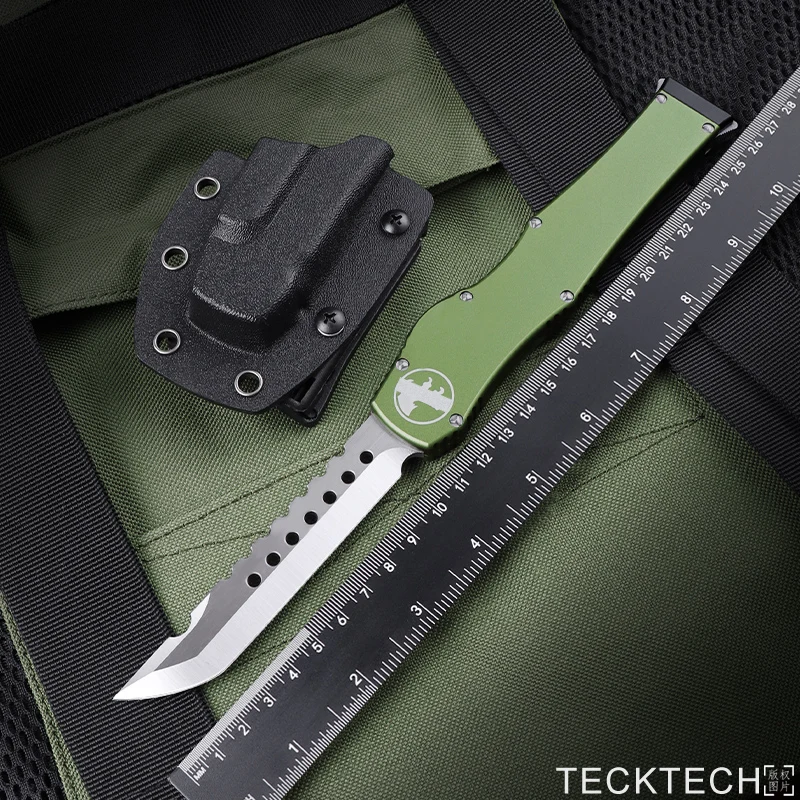

HALO VI Series Halo 6 Micro OTF Tech Knife OG Green D2 Blade CNC T6 Handle EDC Self Defense Combat Tactical Pocketknife
