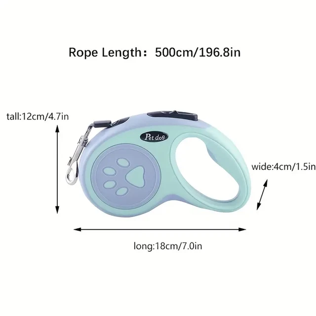 Retractable Bone Paw Dog Leash 2