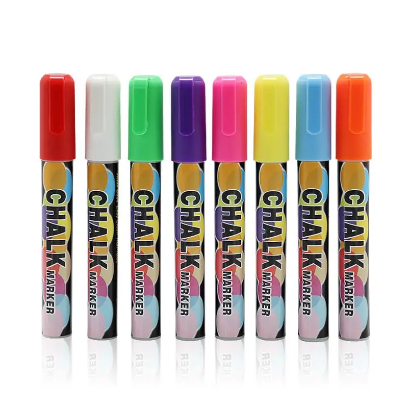 12 Color/set Liquid Erasable Chalk Markers Pen Bright Neon Pens For Glass  Windows Blackboard Markers Teaching Tools Office - AliExpress