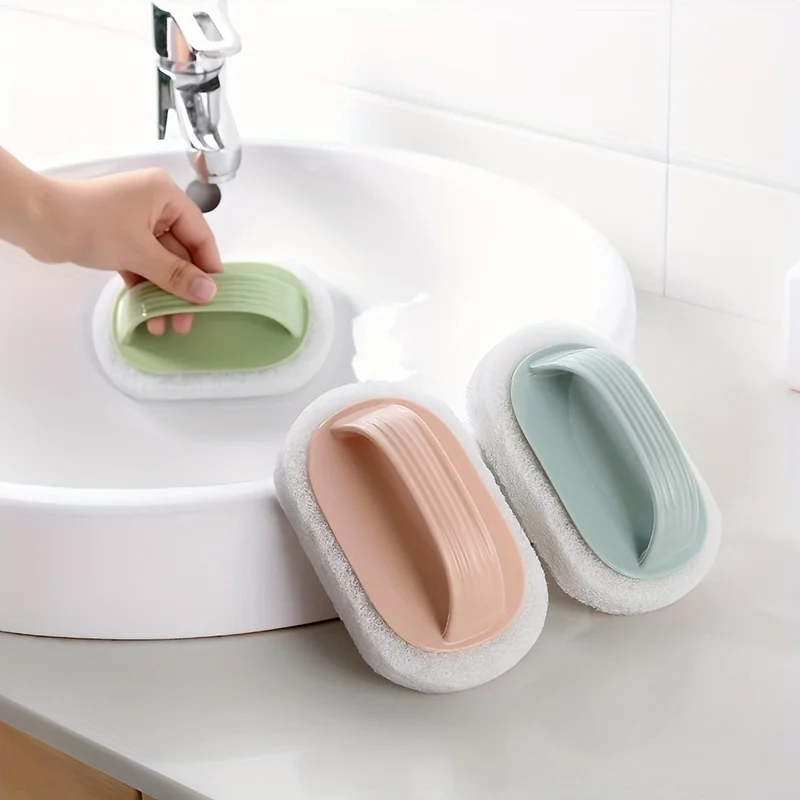 Multi-purpose Bathroom Bathtub Washbasin Cleaning Brush Toilet Kitchen Glass Wall Cleaner Sponges Brushes Cleaning Tool 1